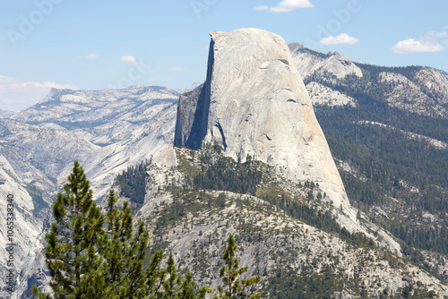 Close-Up of Half Dome’s Granite Face in Yosemite National Park photo