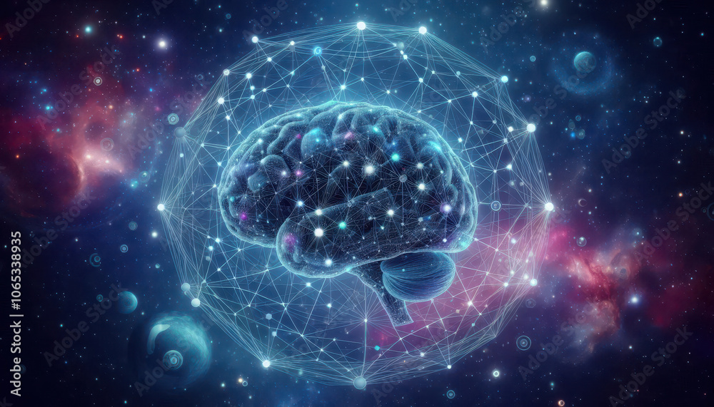 Obraz premium Brain digitla network