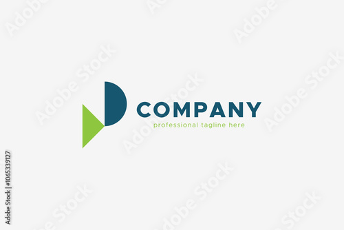 Free Download Initial Letter P Logo. Geometric P Letter Combined With Play Button Isolated On White Background. Flat Vector Logo Design Template Element Usable For Multimedia, Music, Movie, Audio And Video Logos. - GFXLoad