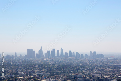 Downtown Los Angeles cityscape from Griffith Observatory