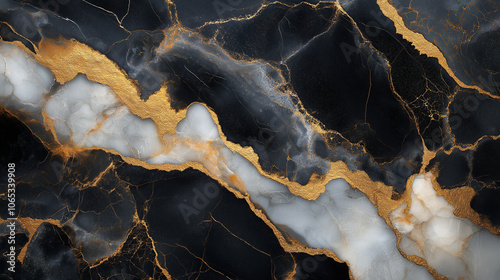 Tableau sur toile Golden Veins