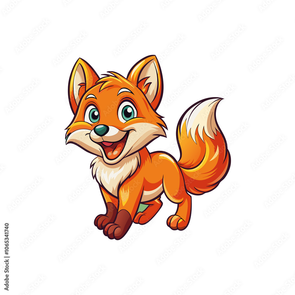 Obraz premium fox cartoon character