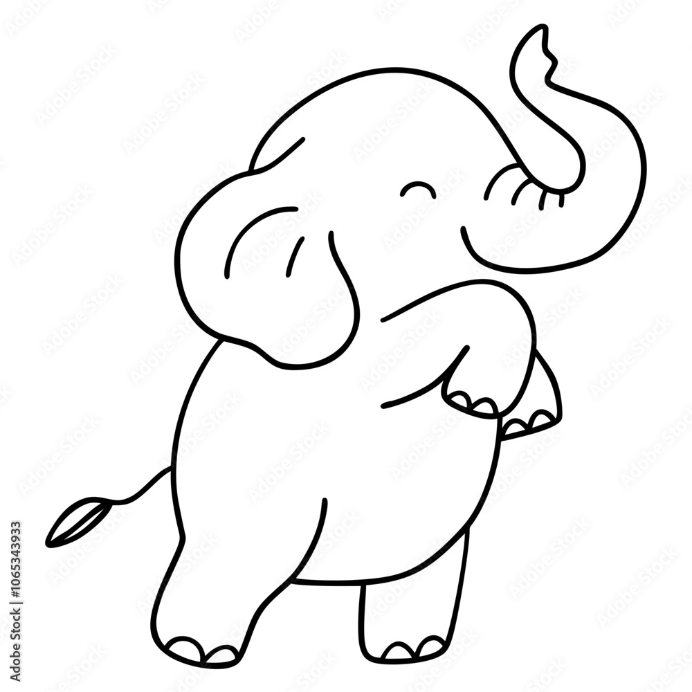 Obraz premium Cute elephant doodle 
