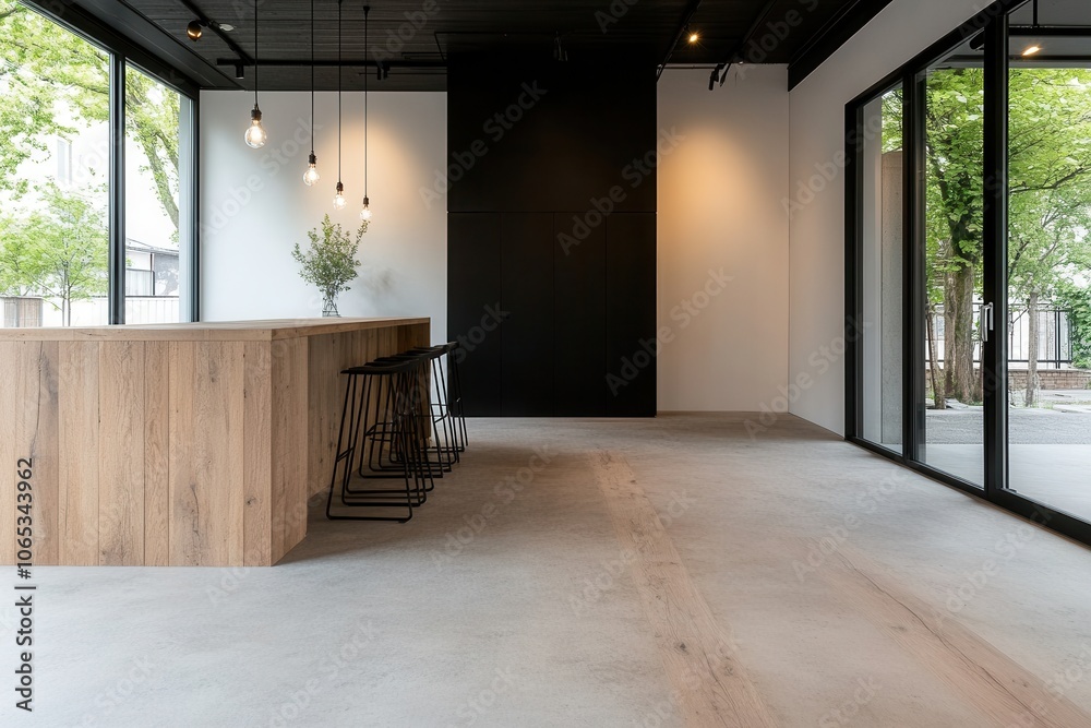 Obraz premium Modern Scandinavian Laundry Room with Minimalist Design