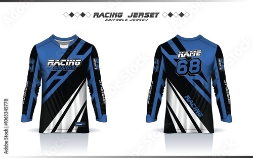 Long sleeve Motocross jersey design, racing jersey, soccer, basketball, football, cricket, gaming, hockey, handball, cycling latest jersey for sublimation sports design