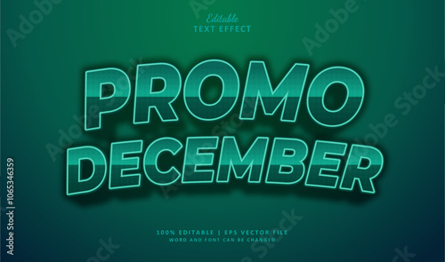 Promo December Editable Text Effect Style 3d Bold Sale