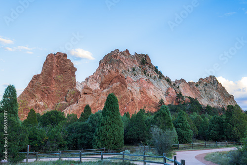 Obraz na płótnie Sunset on the Garden of the Gods w salonie