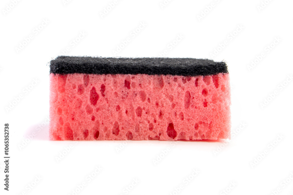 Obraz premium Sponge for dishwashing isolated on white background. Cleaning concept