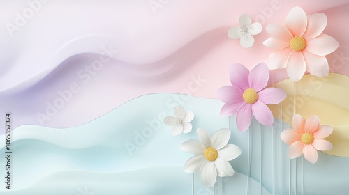 Floral Rebirth with Soft Colors and Delicate Design