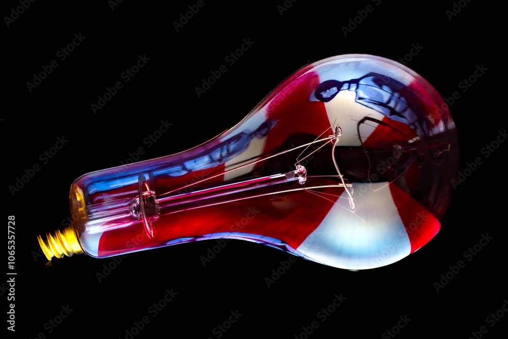Cool Heat - Red and Blue Light Bulb Concept