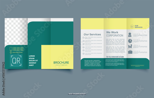Triple brochure design for tourist advertising