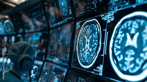 AI analyzing medical scans for accurate diagnosis.