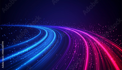 Light speed background. Dynamic motion trail. Speed trail movement. 