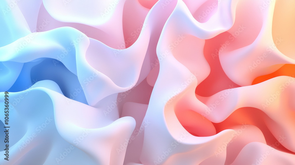 Soft Fluid Abstract Pastel Fabric Texture with Gradient Colors Soft Fluid Abstract Pastel Fabric Texture with Gradient Colors