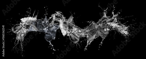 water splash isolated for product on background