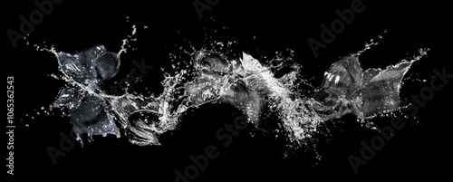 water splash isolated for product on background
