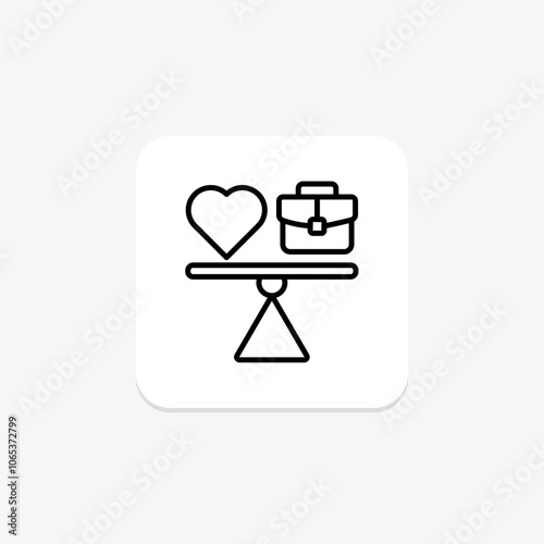Work-Life Balance line icon , vector, pixel perfect, illustrator file