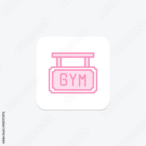 Gym Board duotone line icon , vector, pixel perfect, illustrator file