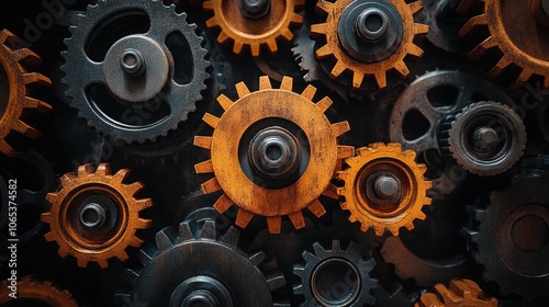 Wallpaper Mural Gears symbolizing machinery and mechanics Torontodigital.ca