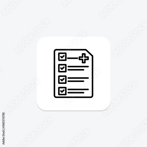 Sick Leave line icon , vector, pixel perfect, illustrator file