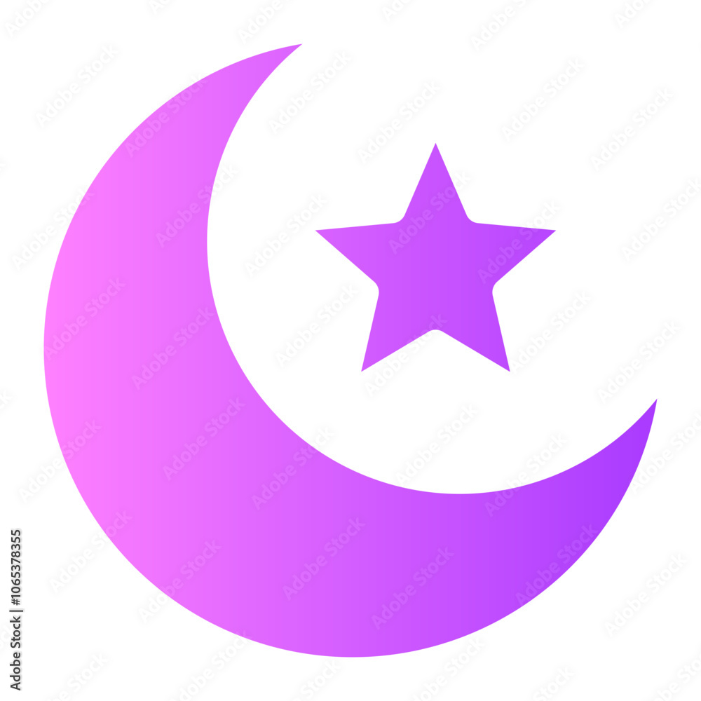 Obraz premium moon gradient icon