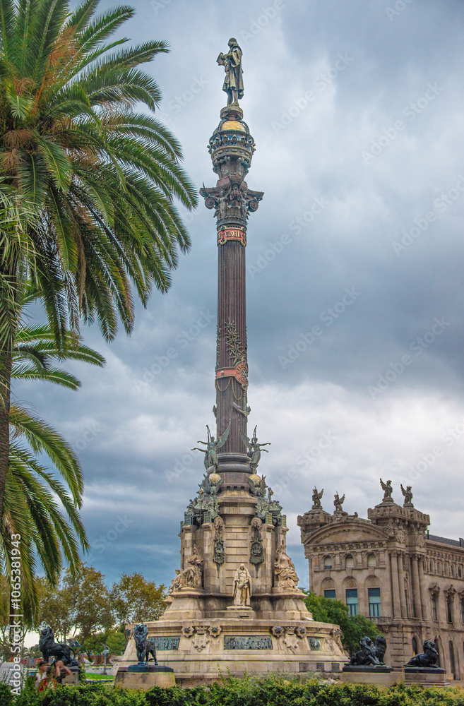 Fototapeta premium Columbus Monument, Barcelona, Spain