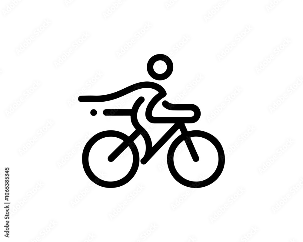 Obraz premium silhouette of a cyclist