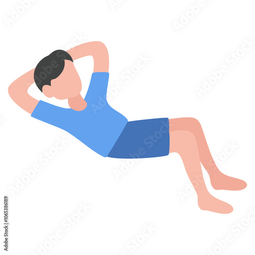 person doing yoga. man sit ups