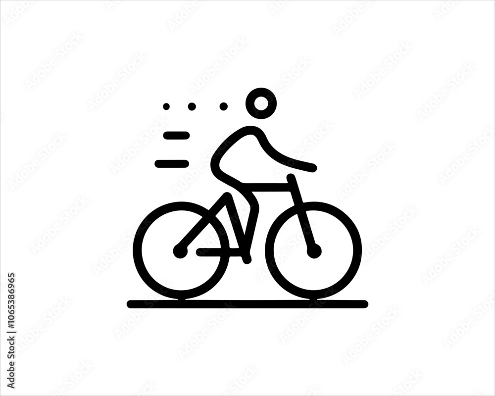Obraz premium silhouette of a person riding a bike