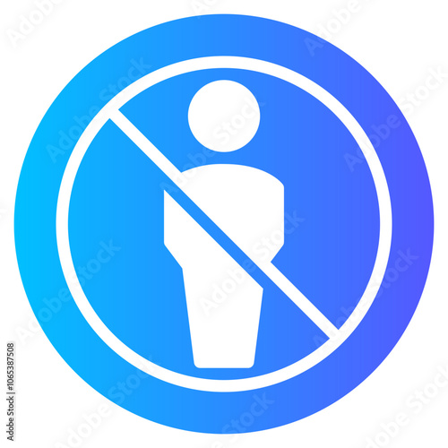 no entry gradient icon