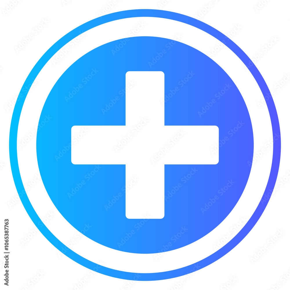 Obraz premium add gradient icon