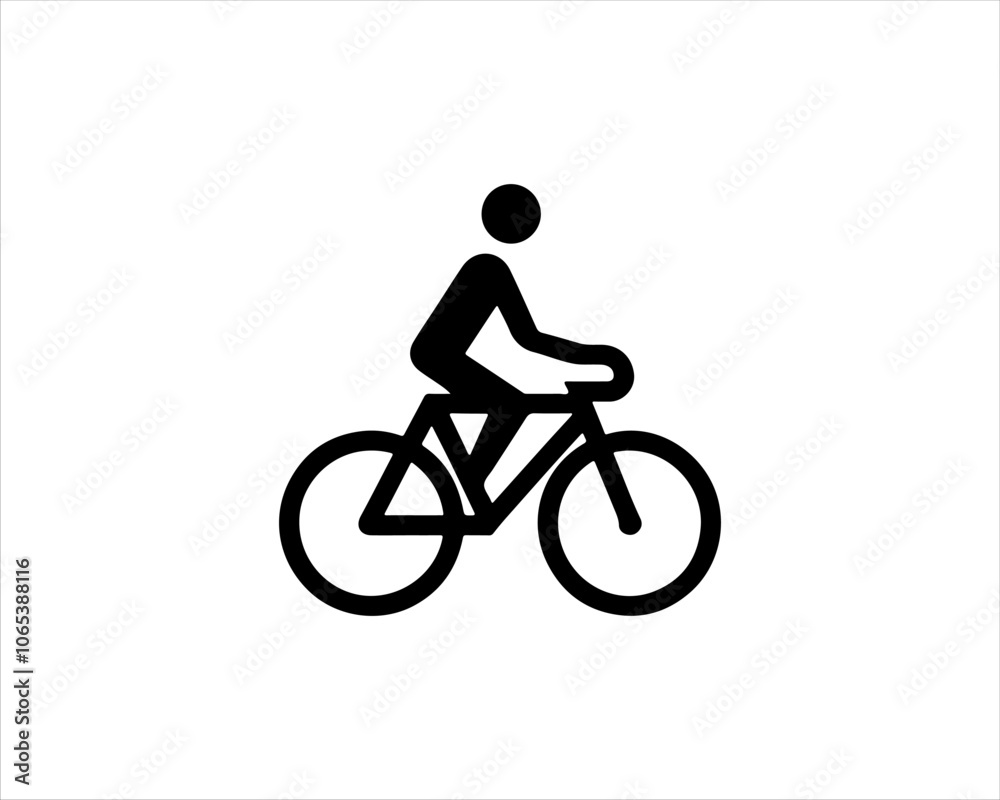 Obraz premium silhouette of a cyclist