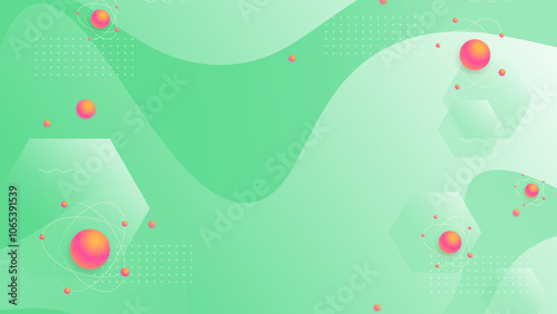 Pastel color scientific elements shape background design