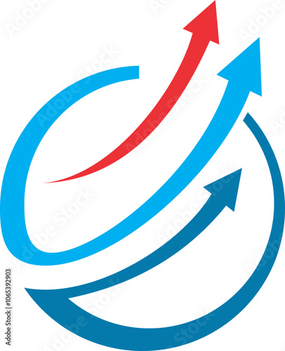 blue arrow progres 