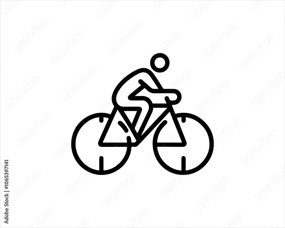 Obraz premium bicycle icon vector illustration