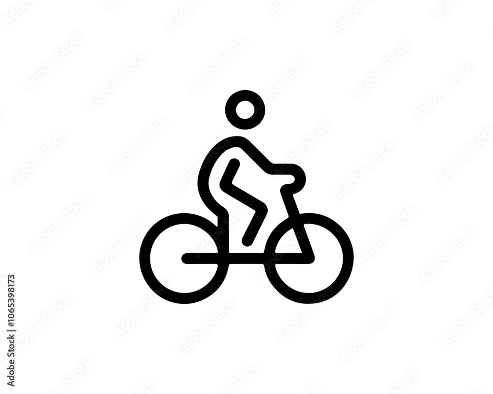 Obraz premium bicycle symbol on white background