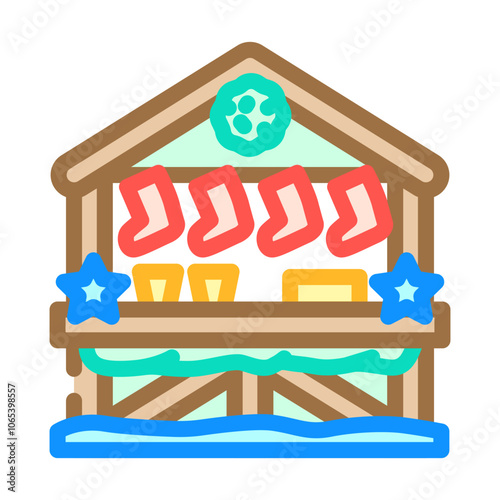 winter market winter color icon vector. winter market winter sign. isolated symbol illustration
