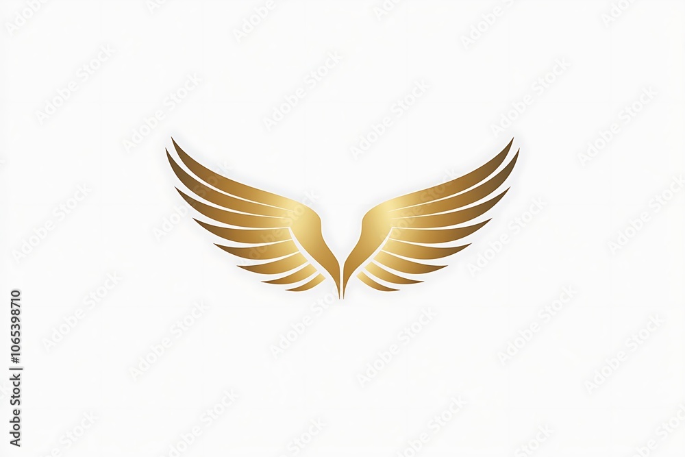 Obraz premium Wings logo design vector illustration