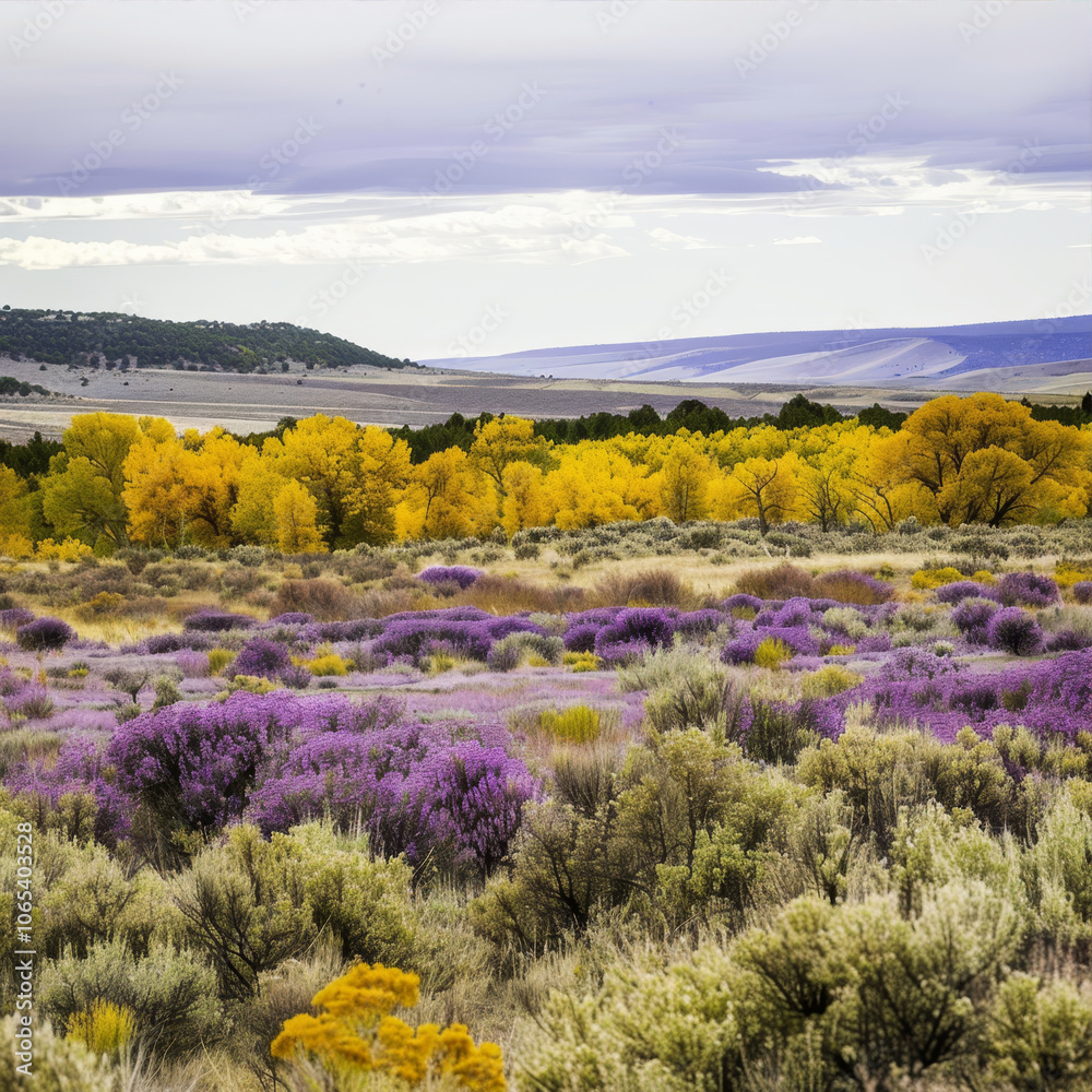 Fototapeta premium Autumn colorful bushes 
