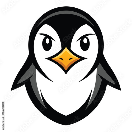 Penguin head mascot logo vector art