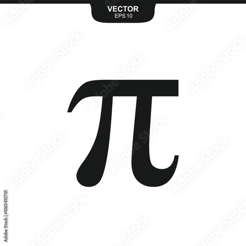 Pi lowercase symbol, third letter of the Greek alphabet, value of three, finance and mathematics symbol
