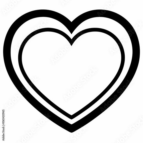 Simple yet elegant, this double-lined heart graphic is perfect for adding a touch of romance to your designs. Use it for Valentine's Day cards, wedding invitations.