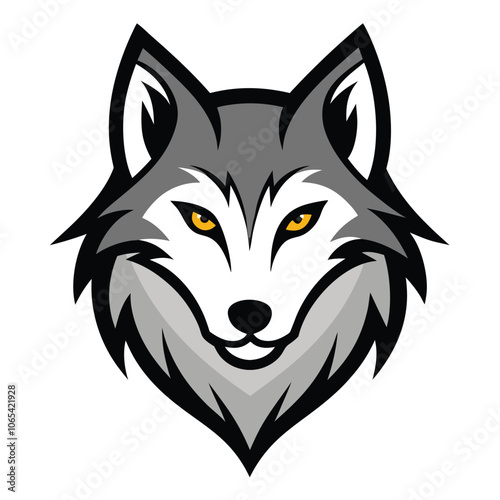 Wolf head mascot logo vector art