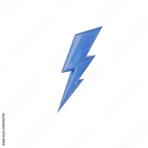 Stylized blue lightning bolt icon with sharp edges