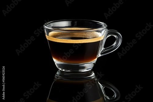 Classic Americano in Clear Glass Cup