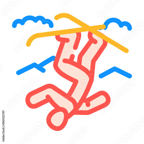 freestyle skiing winter sport color icon vector. freestyle skiing winter sport sign. isolated symbol illustration