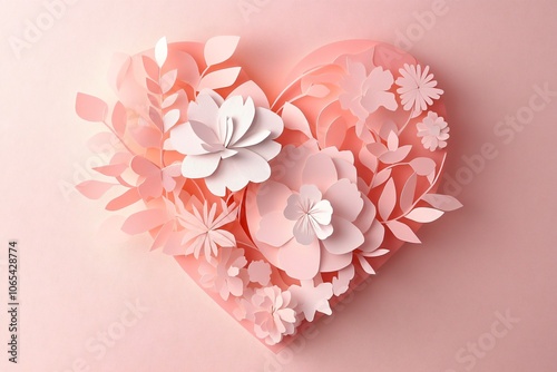Delicate Floral Heart Shape Craft in Soft Pastels