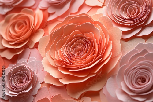 Elegant Layered Roses for Valentine's Day Card Design