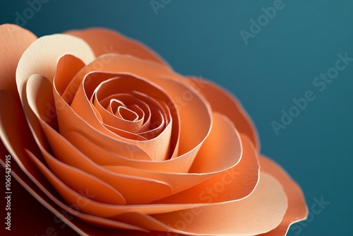 Layered Paper Rose for Valentine's Day Decoration