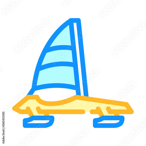 ice sailing winter sport color icon vector. ice sailing winter sport sign. isolated symbol illustration